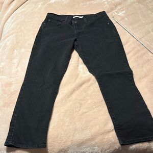 Levi’s black denim 414 relaxed straight jeans size 30